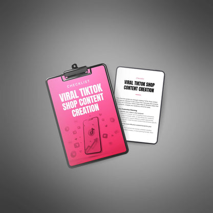 Viral TikTok Shop Content Creation - Check sheet
